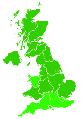 Click on a region for air pollution levels for 09/10/1992