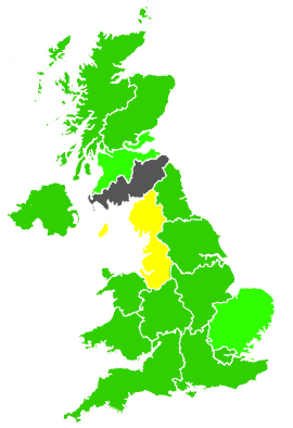 Click on a region for air pollution levels for 09/10/1997