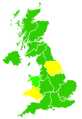 Click on a region for air pollution levels for 09/10/2010