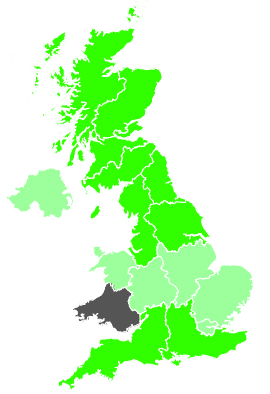 Click on a region for air pollution levels for 09/11/1987
