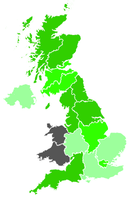 Click on a region for air pollution levels for 09/11/1990