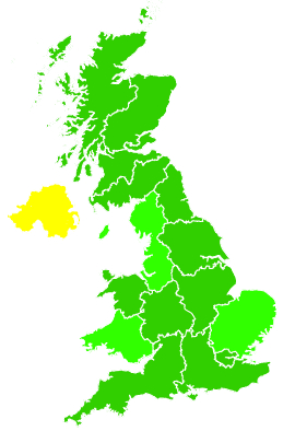 Click on a region for air pollution levels for 09/11/1996
