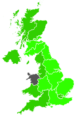 Click on a region for air pollution levels for 09/11/2000