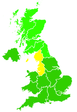 Click on a region for air pollution levels for 09/11/2024