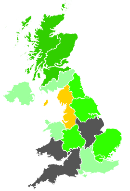 Click on a region for air pollution levels for 09/12/1987