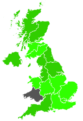 Click on a region for air pollution levels for 09/12/1988