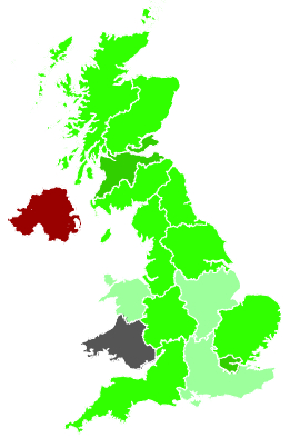 Click on a region for air pollution levels for 09/12/1989