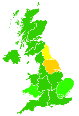 Click on a region for air pollution levels for 10/01/1994