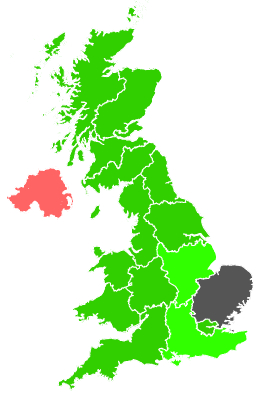 Click on a region for air pollution levels for 10/01/1996