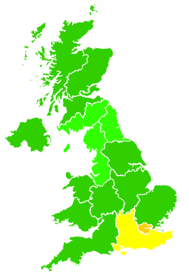 Click on a region for air pollution levels for 10/01/2000
