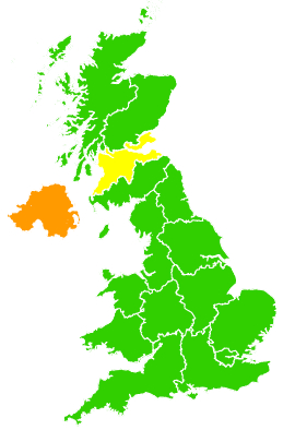 Click on a region for air pollution levels for 10/01/2010