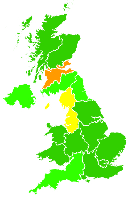 Click on a region for air pollution levels for 10/01/2025