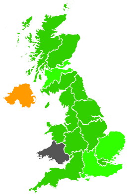 Click on a region for air pollution levels for 10/02/1991
