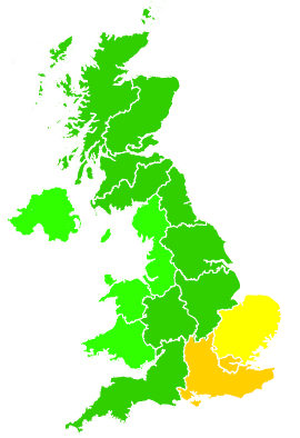 Click on a region for air pollution levels for 10/02/2025