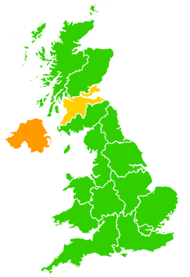 Click on a region for air pollution levels for 10/03/2010