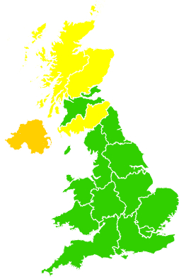 Click on a region for air pollution levels for 10/04/1994