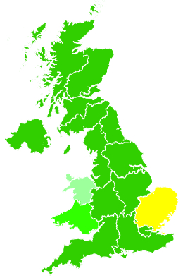 Click on a region for air pollution levels for 10/04/2004