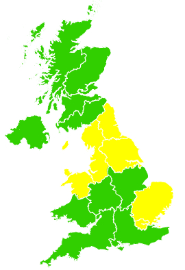 Click on a region for air pollution levels for 10/04/2005
