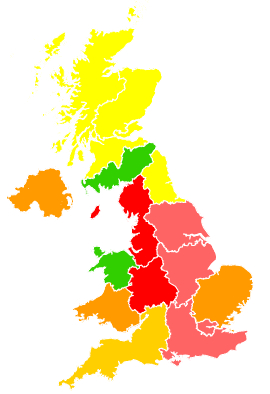 Click on a region for air pollution levels for 10/04/2013