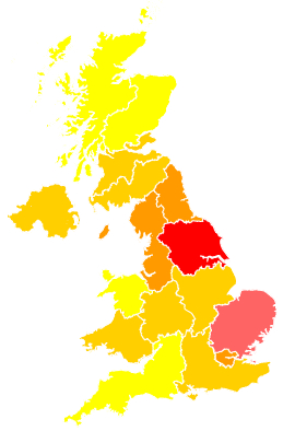 Click on a region for air pollution levels for 10/04/2015