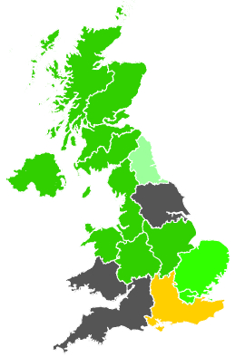 Click on a region for air pollution levels for 10/05/1987