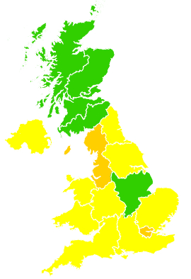 Click on a region for air pollution levels for 10/05/2002