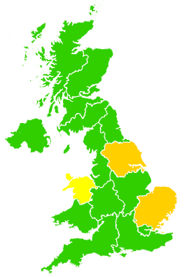 Click on a region for air pollution levels for 10/05/2005