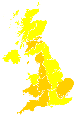 Click on a region for air pollution levels for 10/05/2006