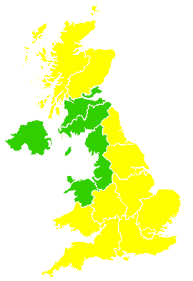 Click on a region for air pollution levels for 10/05/2009
