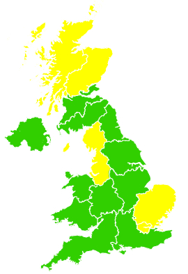 Click on a region for air pollution levels for 10/05/2011