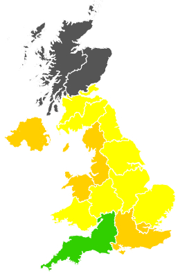 Click on a region for air pollution levels for 10/06/1992