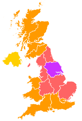 Click on a region for air pollution levels for 10/06/2006