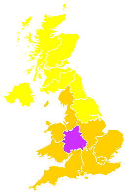 Click on a region for air pollution levels for 10/06/2007