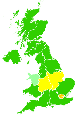 Click on a region for air pollution levels for 10/06/2016