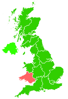 Click on a region for air pollution levels for 10/06/2022