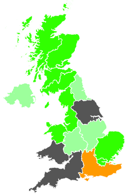 Click on a region for air pollution levels for 10/07/1987
