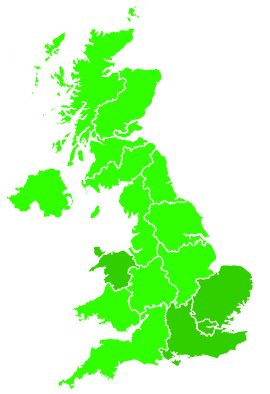 Click on a region for air pollution levels for 10/07/1996