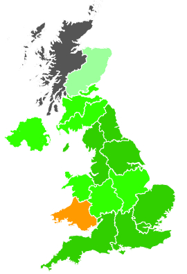 Click on a region for air pollution levels for 10/07/2001