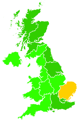 Click on a region for air pollution levels for 10/07/2010