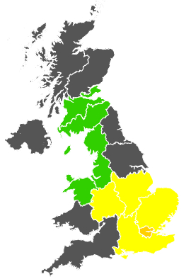Click on a region for air pollution levels for 10/08/1986