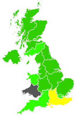 Click on a region for air pollution levels for 10/08/1987