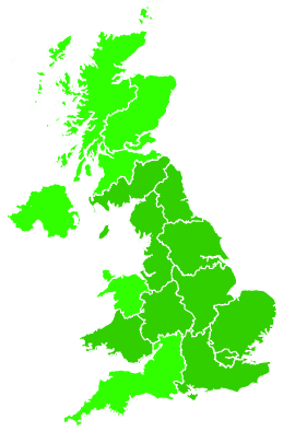 Click on a region for air pollution levels for 10/08/2010