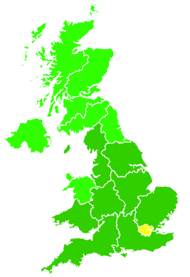 Click on a region for air pollution levels for 10/08/2025