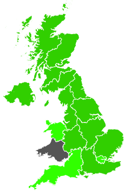 Click on a region for air pollution levels for 10/09/1989