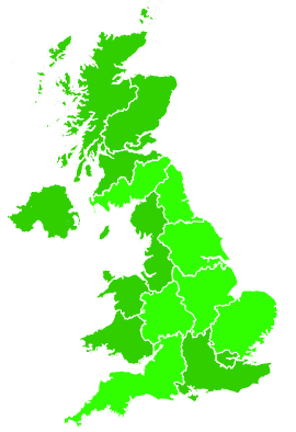 Click on a region for air pollution levels for 10/10/1995