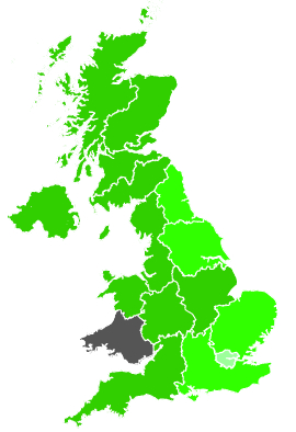 Click on a region for air pollution levels for 10/11/1988