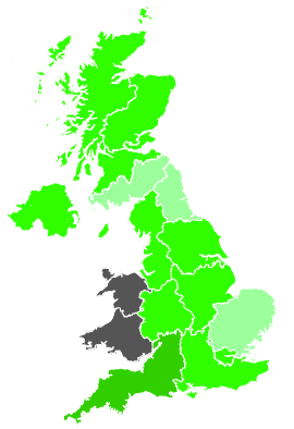 Click on a region for air pollution levels for 10/11/1990