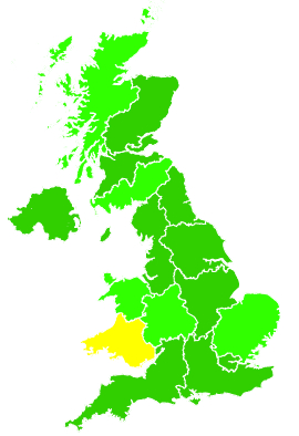 Click on a region for air pollution levels for 10/11/2014