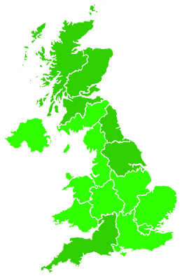 Click on a region for air pollution levels for 10/11/2019