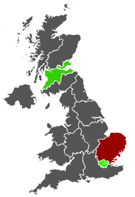 Click on a region for air pollution levels for 10/12/1977